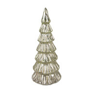 Clayre &amp; Eef   | Kerstdecoratie Beeld Kerstboom met LED Goudkleurig &oslash; 9x21 cm | 6GL4644