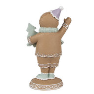 Clayre &amp; Eef   | Decoratie peperkoekpop Bruin Groen 9x5x16 cm | 6PR4321