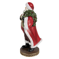 Clayre &amp; Eef   | Kerstdecoratie Kerstman Rood Bruin 13x10x23 cm | 6PR4278