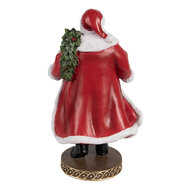 Clayre &amp; Eef   | Kerstdecoratie Kerstman Rood Bruin 13x10x23 cm | 6PR4278