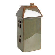 Clayre &amp; Eef   | Decoratie Huisje met LED Groen 7x6x15 cm | 6CE1797