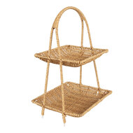 Clayre &amp; Eef   | Etag&egrave;re 2 laags Beige 23x23x39 cm | 65728