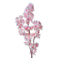 Clayre &amp; Eef   | Decoratie tak met bloemen Roze Wit 20x10x106 cm | 5PL0072