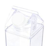 Clayre &amp; Eef   | Drinkfles Transparant zwart 6x6x20 cm / 500 ml | 65698