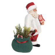 Clayre &amp; Eef   | Kerstdecoratie Kerstman Wit Rood 18x13x27 cm | 65599