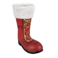 Clayre &amp; Eef   | Kerstdecoratie Laars Rood Wit 32x19x36 cm | 6MG0048