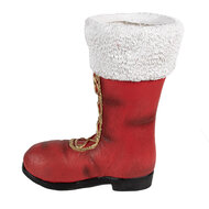 Clayre &amp; Eef   | Kerstdecoratie Laars Rood Wit 32x19x36 cm | 6MG0048