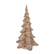 Clayre &amp; Eef   | Kerstdecoratie Kerstboom met LED Bruin, Beige 26x23x42 cm / 3xAA | 6PR3905GG