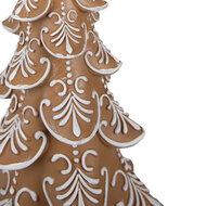 Clayre &amp; Eef   | Kerstdecoratie Kerstboom met LED Bruin, Beige 26x23x42 cm / 3xAA | 6PR3905GG