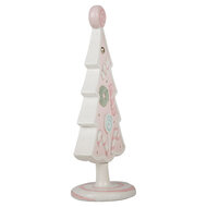 Clayre &amp; Eef   | Decoratie Kerstboom Roze 12x9x25 cm | 6PR4219