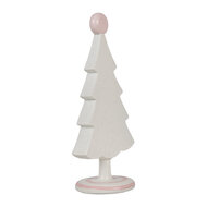 Clayre &amp; Eef   | Decoratie Kerstboom Roze 12x9x25 cm | 6PR4219