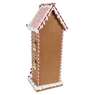 Clayre &amp; Eef   | Decoratie Huis Bruin Wit 17x14x40 cm | 6PR4250