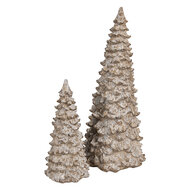 Clayre &amp; Eef   | Decoratie Boom Wit Beige 9x9x18 cm | 6PR4289