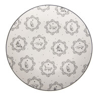 Clayre &amp; Eef   | Servies Dinerbord Wit Grijs &oslash; 20x2 cm | LGCDP