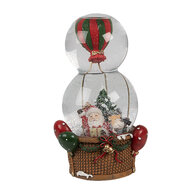 Clayre &amp; Eef   | Sneeuwbol met muziek Kerstma Rood Groen 12x10x21 cm | 65768