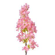 Clayre &amp; Eef   | Decoratie tak met bloemen Roze Groen 15x8x100 cm | 5PL0117P