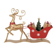 Clayre &amp; Eef   | Kerstdecoratie Slee Bruin 70x12x49 cm | 5Y1263