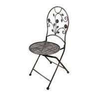 Clayre &amp; Eef   | Bistroset Bistrotafel Bistrostoel 3-delig Bruin &oslash; 60x70 / 40x40x94 cm (2) | 5Y1273