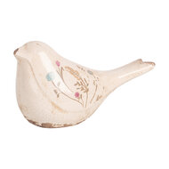 Clayre &amp; Eef   | Decoratie beeld Vogel Beige Roze 22x9x12 cm | 6CE1952M