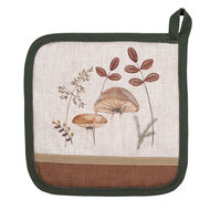 Clayre &amp; Eef   | Pannenlap Beige Bruin 20x20 cm | LFJ45