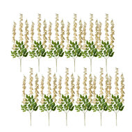 Clayre &amp; Eef   | Decoratie tak met bloemen (set 12) Geel 30x12x110 cm | 6PL0318Y