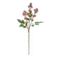 Clayre &amp; Eef   | Decoratie tak met bloemen Roze Groen 16x7x68 cm | 5PL0123P