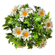 Clayre &amp; Eef   | Decoratie bol kunstbloem Margriet Wit Groen &oslash; 12 cm | 6PL0324XS