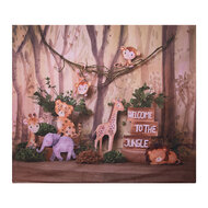 Clayre &amp; Eef   | Wandkleed Jungle Bruin 180x1x210 cm | 6WK0044