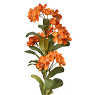 Clayre &amp; Eef   | Decoratie tak met bloemen Oranje Groen 17x14x70 cm | 6PL0344O