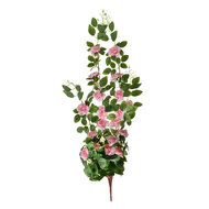 Clayre &amp; Eef   | Decoratie tak met bloemen Roze Groen 25x15x87 cm | 6PL0346P