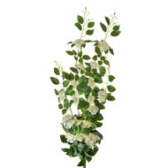 Clayre &amp; Eef   | Decoratie tak met bloemen Wit Groen 25x15x87 cm | 6PL0346W