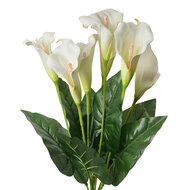 Clayre &amp; Eef   | Decoratie tak met bloemen Wit Groen 27x25x60 cm | 6PL0354