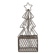 Clayre &amp; Eef   | Kerstdecoratie Kerstboom Bruin 9x9x22 cm | 6Y5704