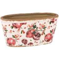 Dekoratief | Bloempot ovaal &#039;Pomegranate&#039;, keramiek, 23x11x11cm | A250354