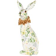 Dekoratief | Bunny &#039;Botanique&#039;, groen/wit/goud, resina, 16x12x30cm | A250577