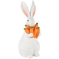 Dekoratief | Bunny zittend m/wortels, resina, 13x11x27cm | A250794