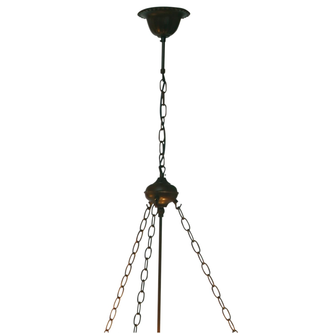 Clayre & Eef   | Snoerpendel Ketting Tiffany Bruin 100 cm E27/max 3x60W | 5LL-8842