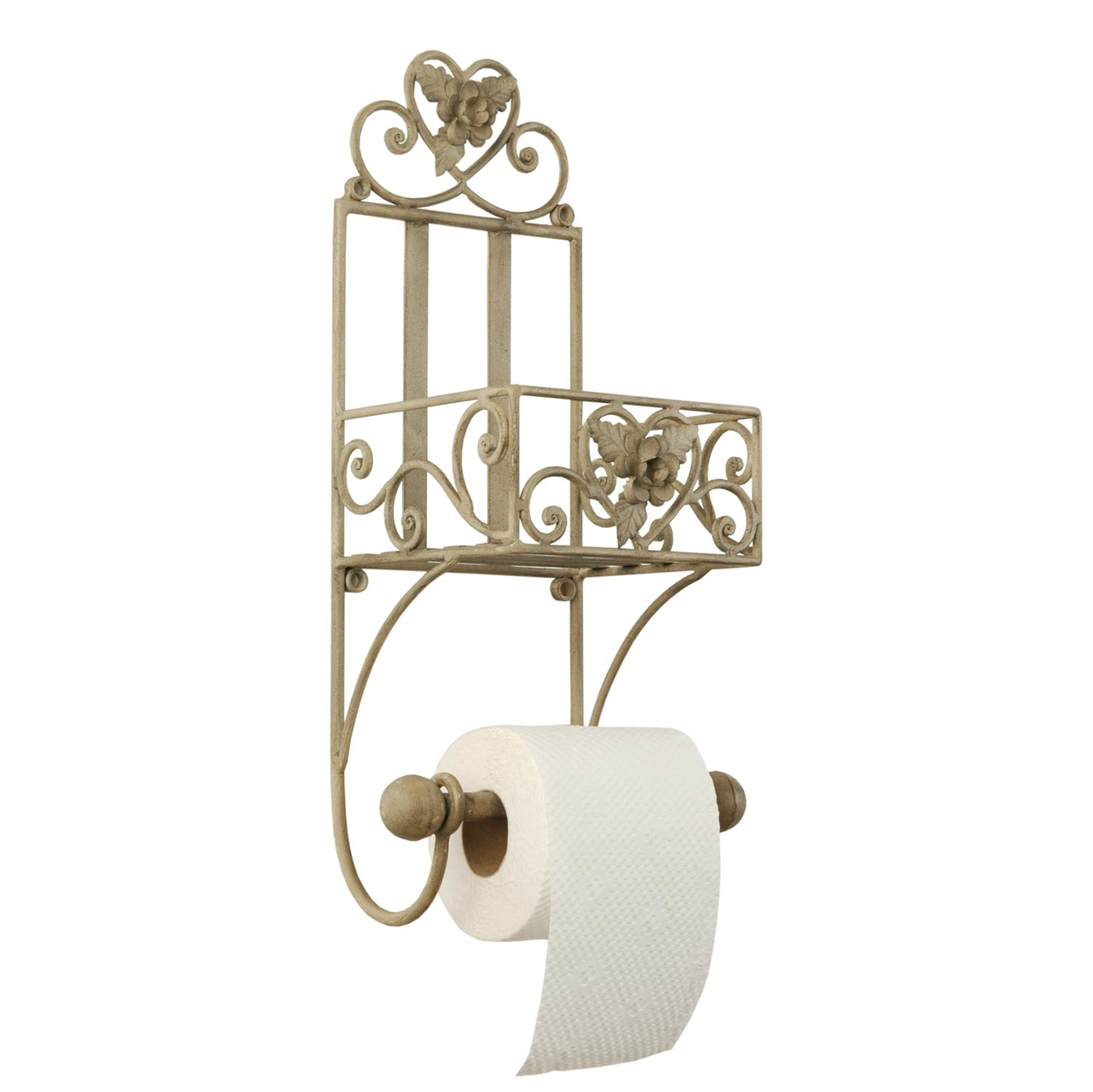 Clayre & Eef   | WC Rolhouder Hangend Beige 20x15x43 cm | W4Y0173