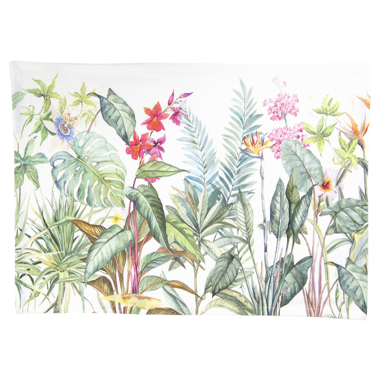 Clayre & Eef   | Placemats Set van 6 Groen, Roze, Blauw 48x33 cm | JUB40