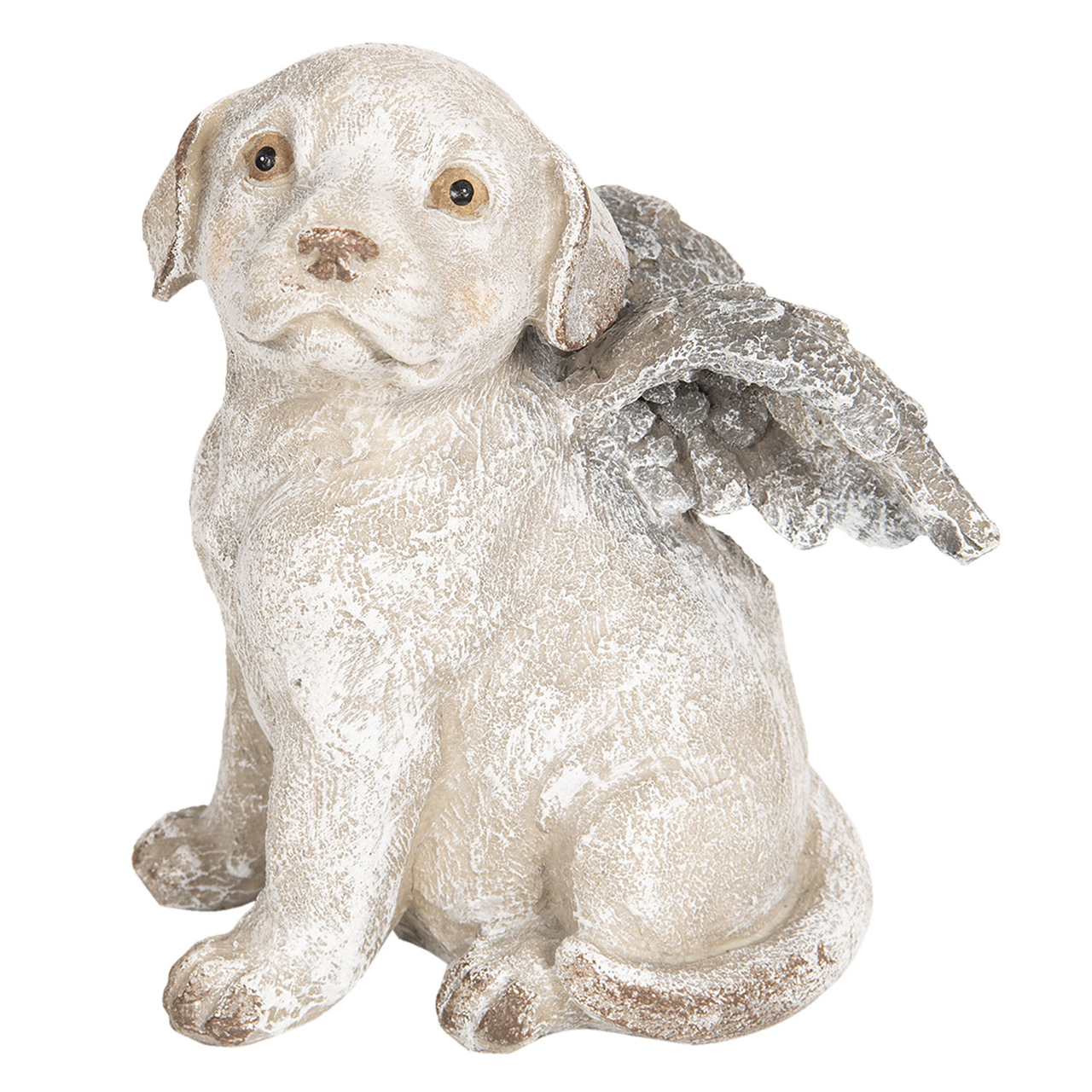 Clayre & Eef   | Decoratie Beeld Hond Grijs 16x13x20 cm | 6PR2659