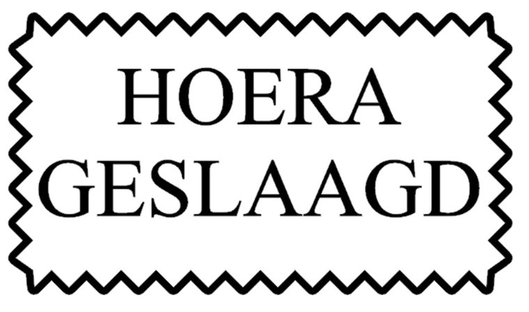 Hoera geslaagd sticker | Rosami