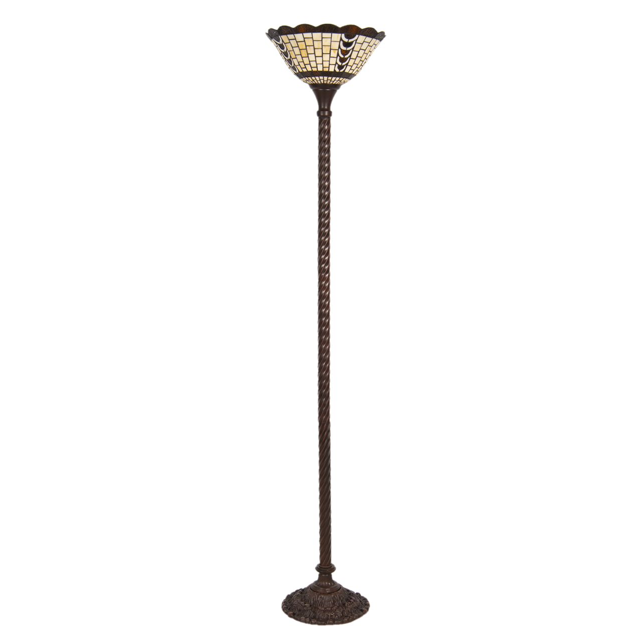 Clayre & Eef   | Tiffany Vloerlamp Meerkleurig ø 38x186 cm E27/max 1x60W | 5LL-6077