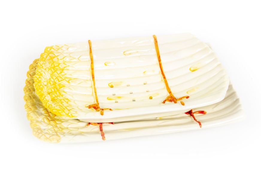 Uitlekschaal asperges geel 34 x 21 cm | Piccobella | AS04geel