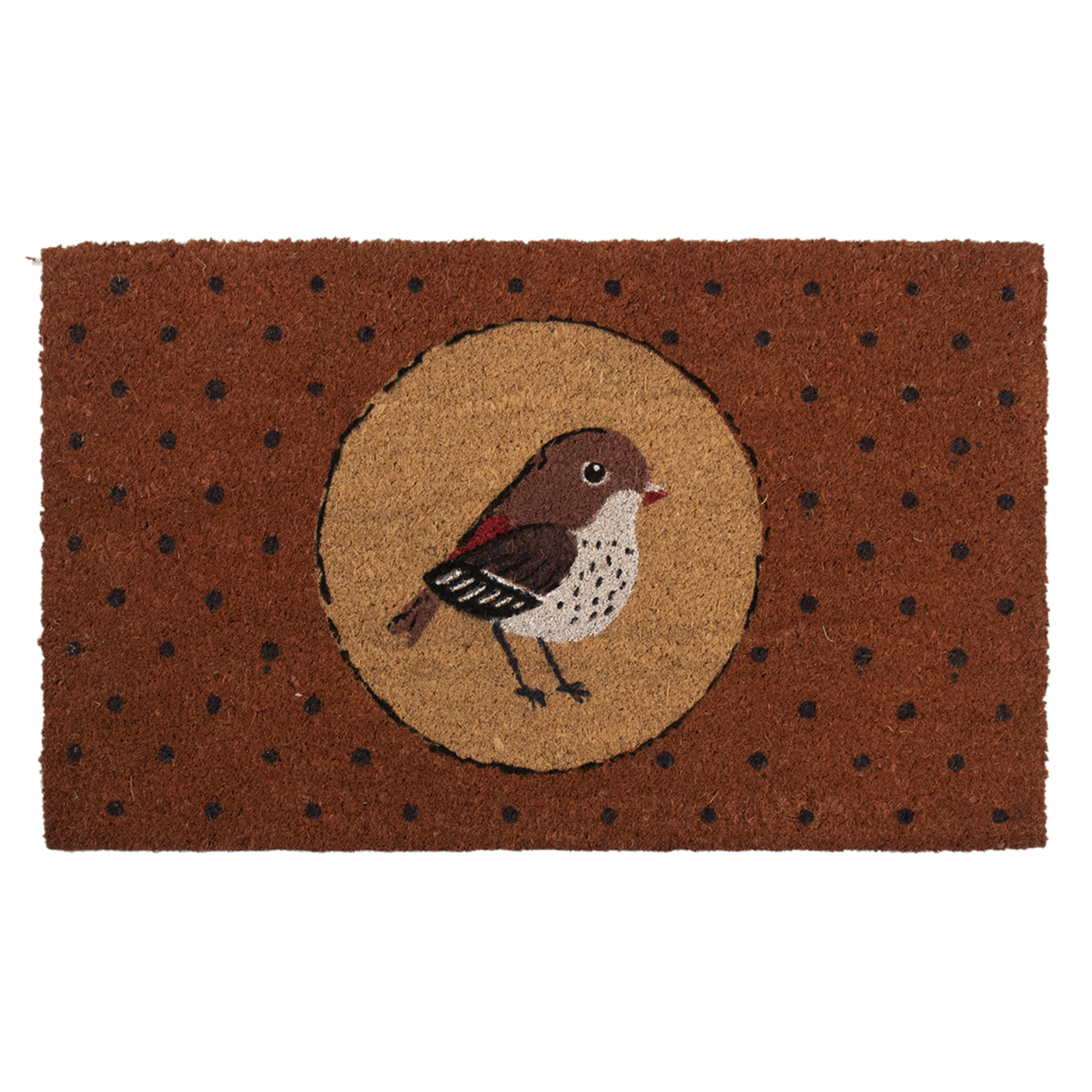 Clayre & Eef   | Deurmat Binnen Vogel Bruin 75x45x1 cm | MC210