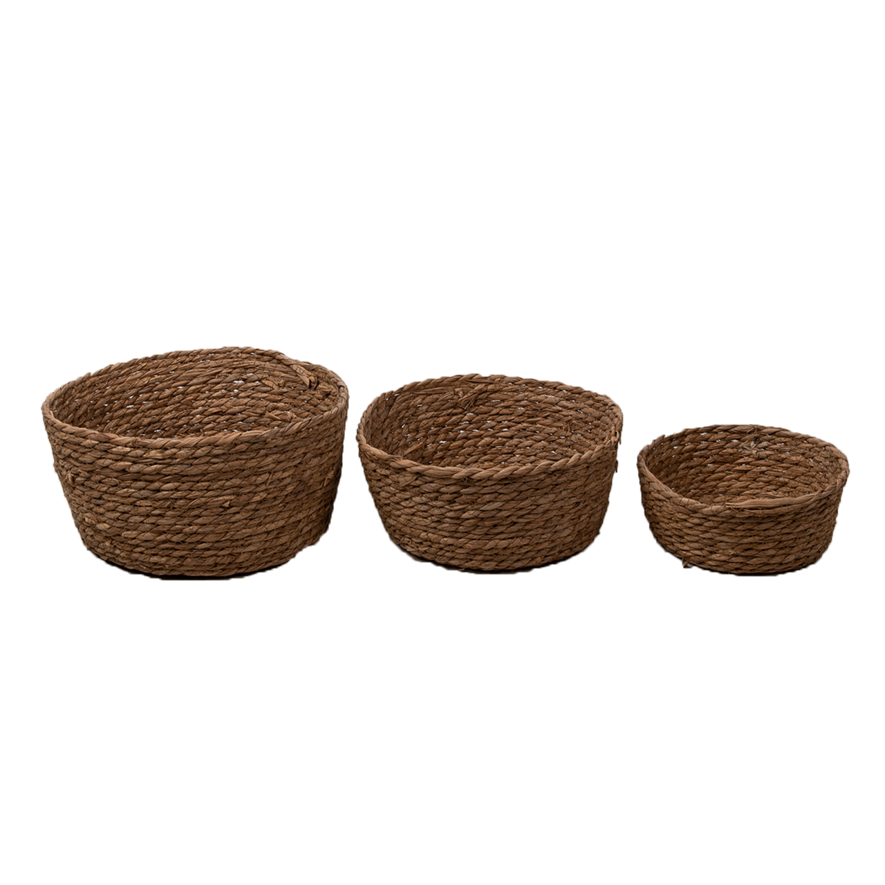 Clayre & Eef   | Opbergmanden Set van 3 Bruin ø 30x15 cm | 6RO0520