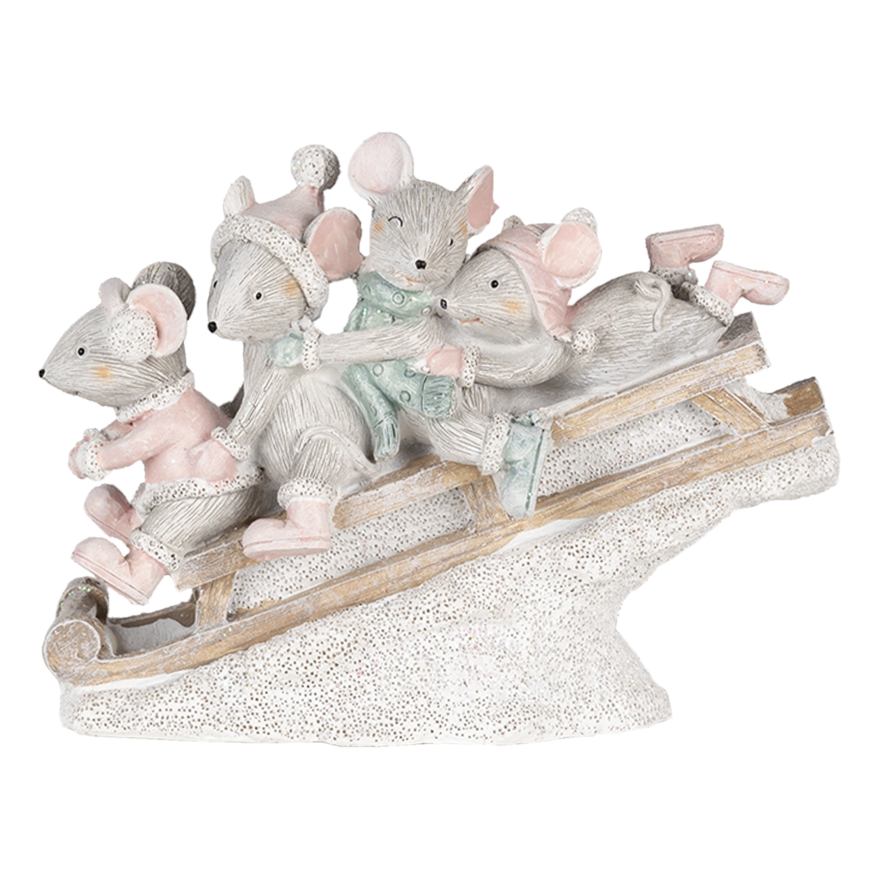 Clayre & Eef   | Decoratie Beeld Muis 15x5x11 cm | 6PR4709