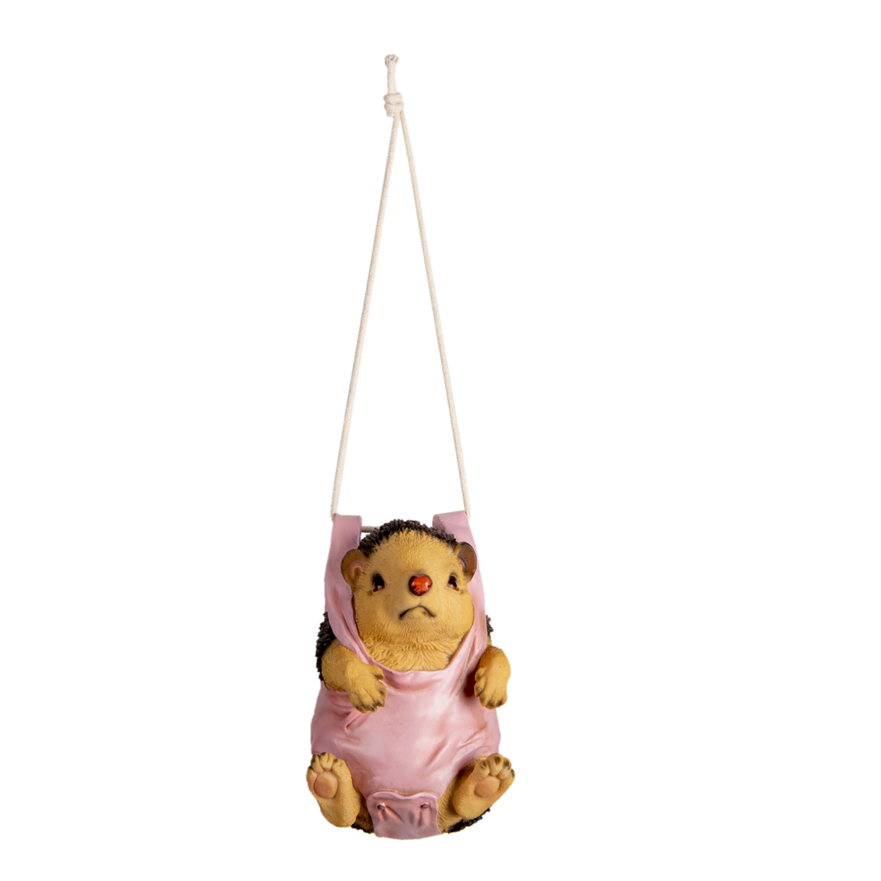 Clayre & Eef   | Decoratie Hanger Egel Bruin, Roze 13x10x17 cm | 6PR3377