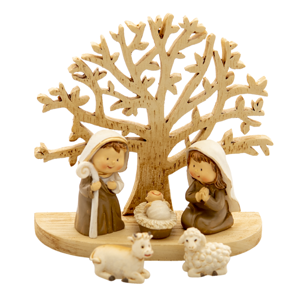 Clayre & Eef   | Kerstdecoratie Beeld Jezus Bruin 11x5x10 cm | 6PR4743