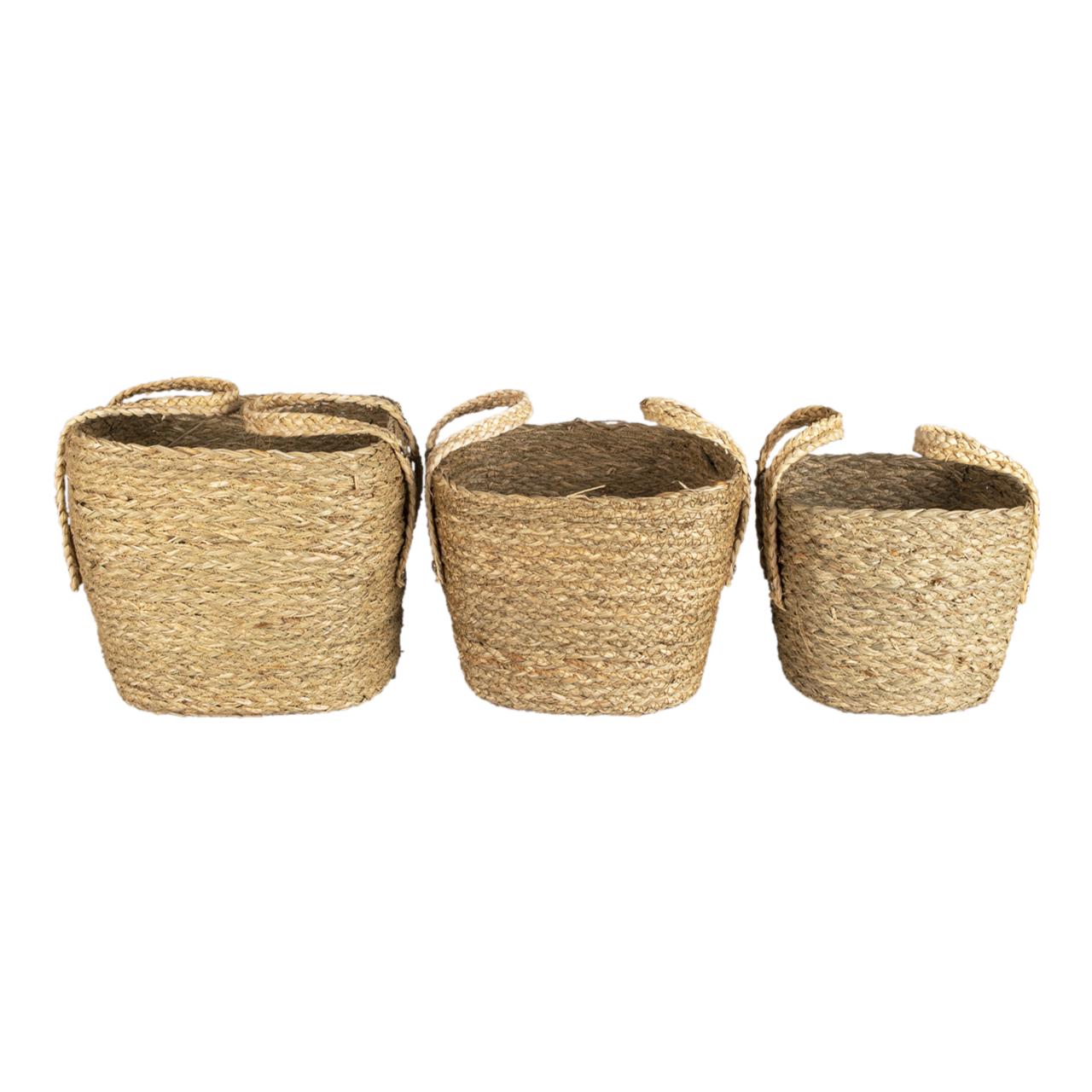 Clayre & Eef   | Opbergmanden Set van 3 Bruin 25x25x34 / 24x20x28 / 21x18x25 cm | 6RO0539