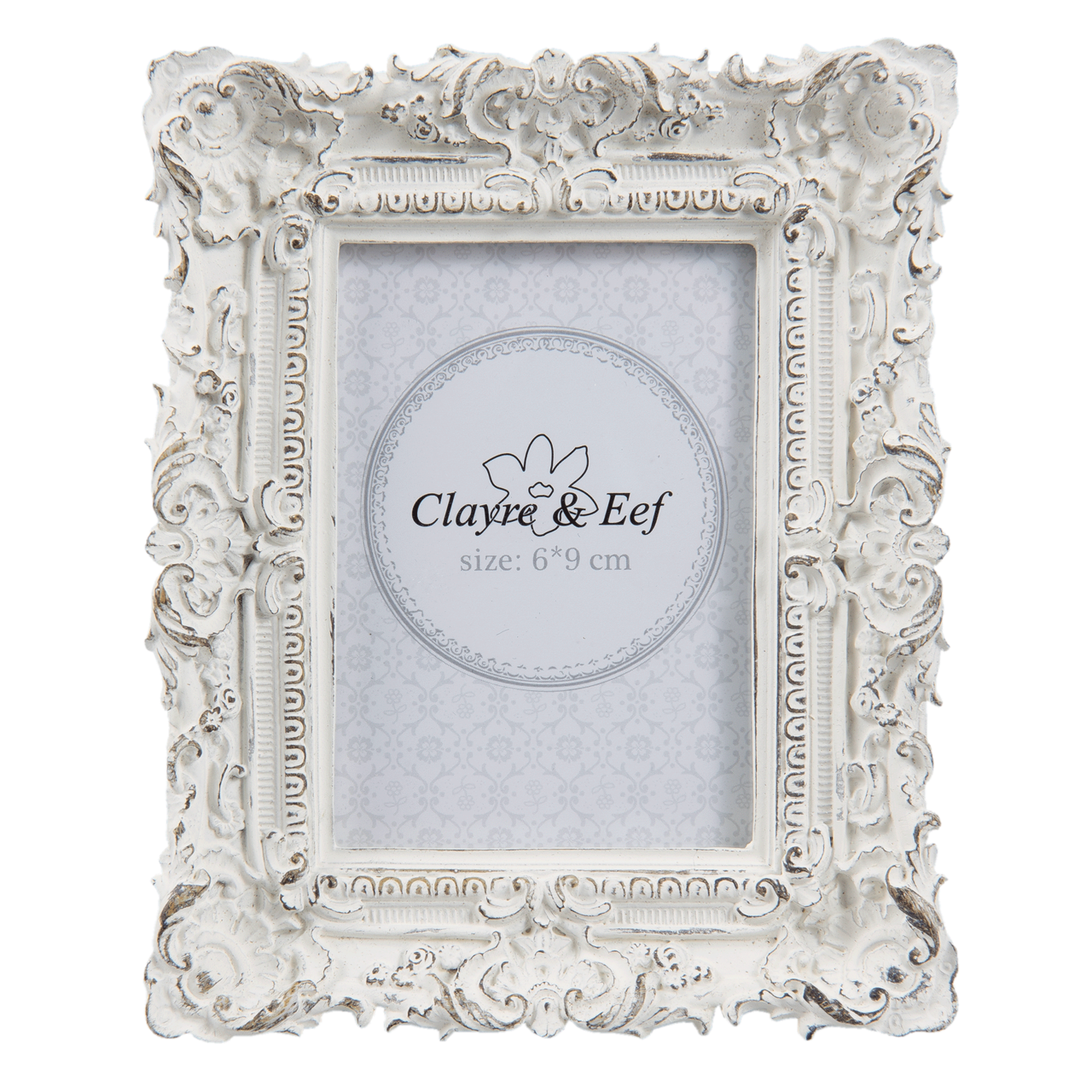 Clayre & Eef   | Fotolijst Wit 10x2x12 cm / 6x9 cm | 2F0506